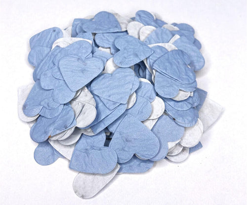 Baby blue hearts flower seed confetti - Spread Confetti