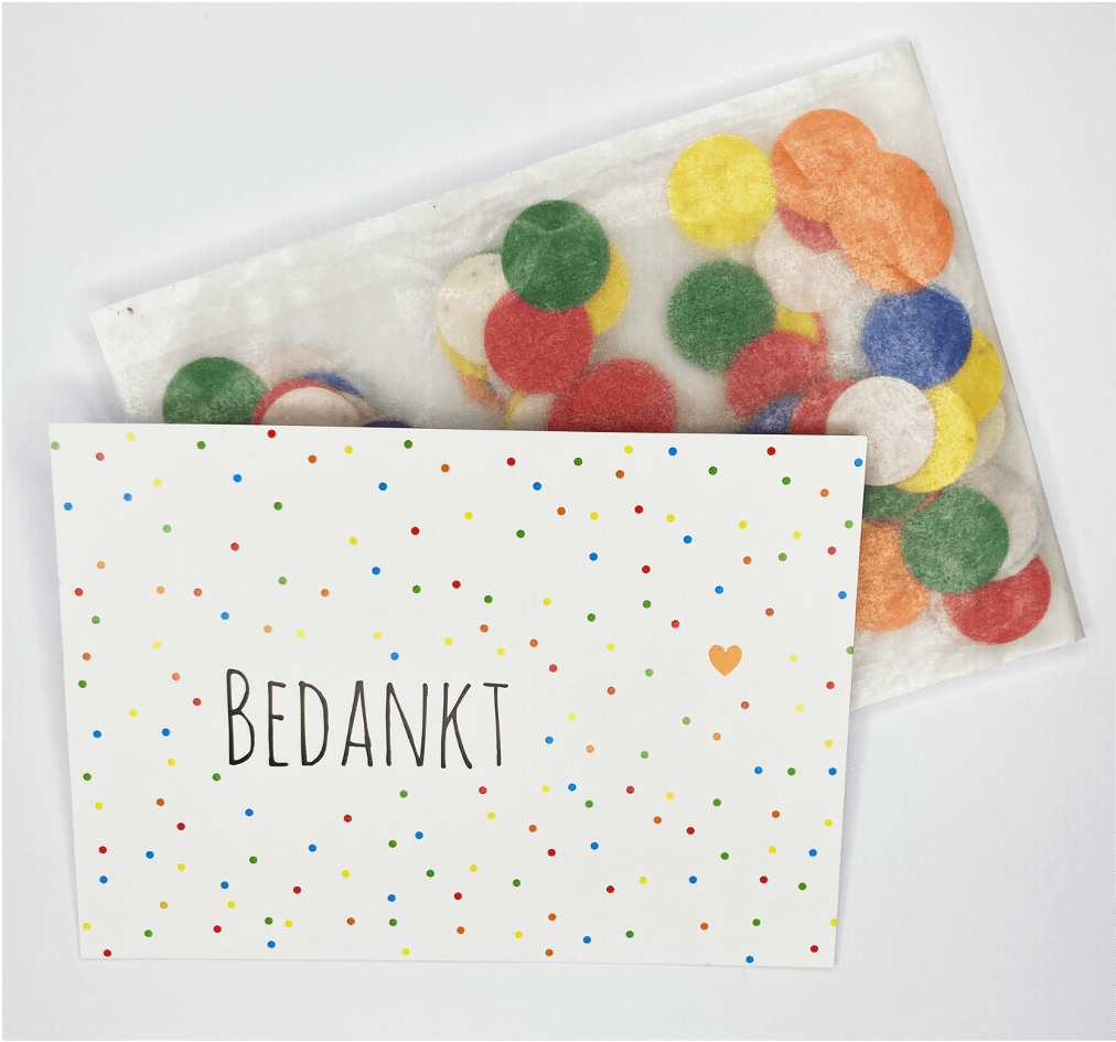 Bedankt - bloemzaad confetti - Spread Confetti